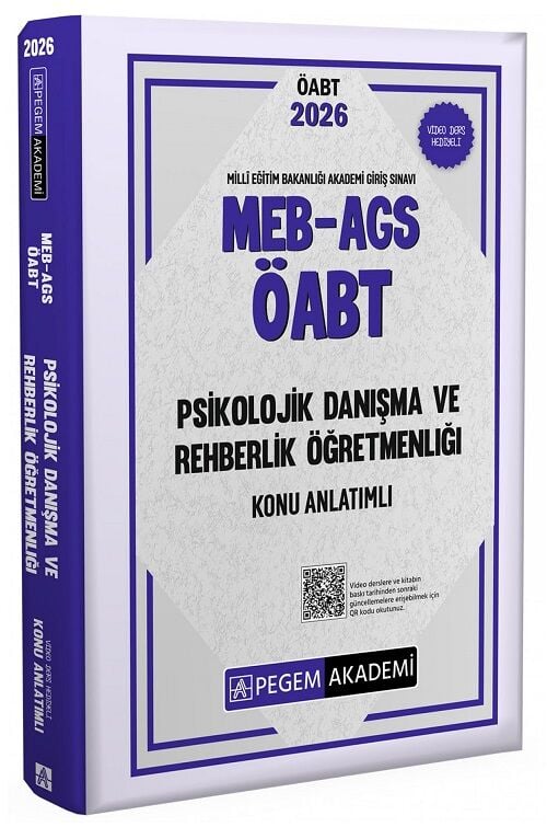 SÜPER FİYAT - Pegem 2026 ÖABT MEB-AGS Psikolojik Danışma ve Rehberlik Konu Anlatımlı Pegem Akademi Yayınları