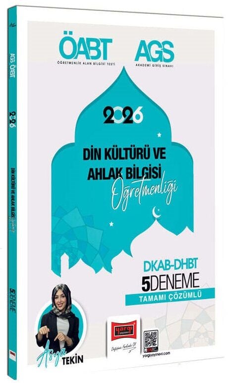 Yargı 2026 ÖABT DKAB MEB-AGS DHBT Din Kültürü ve Ahlak Bilgisi Öğretmenliği 5 Deneme Çözümlü - Asya Tekin Yargı Yayınları