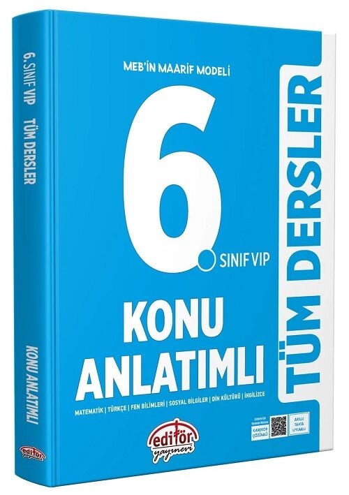 Editör 6. Sınıf VIP Tüm Dersler Konu Anlatımlı Editör Yayınları