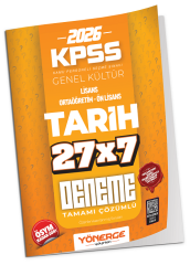 Yönerge 2026 KPSS Tarih İLELEBET 27x7 Deneme Çözümlü Yönerge Yayınları