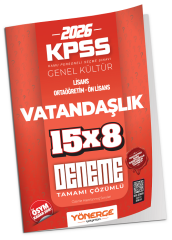 Yönerge 2026 KPSS Vatandaşlık İLELEBET 15x8 Deneme Çözümlü Yönerge Yayınları