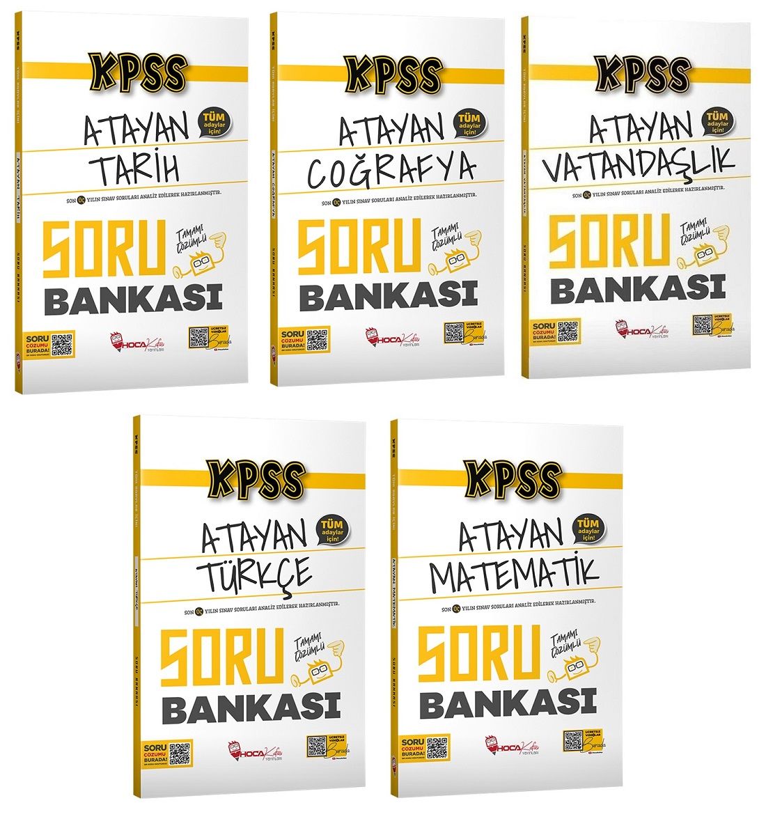 Hoca Kafası KPSS Genel Yetenek Genel Kültür Atayan Soru Bankası 5 li Set Hoca Kafası Yayınları