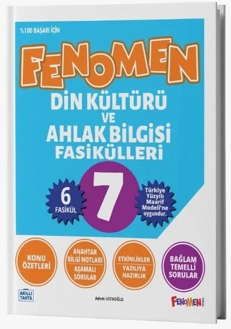 Fenomen Okul 7. Sınıf Din Kültürü ve Ahlak Bilgisi Fenomen Maarif Modeli 6 Fasikül Set Fenomen Okul Yayınları