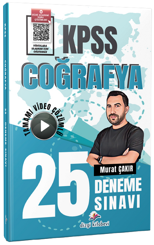 Dizgi Kitap KPSS Coğrafya 25 Deneme Çözümlü - Murat Çakır Dizgi Kitap