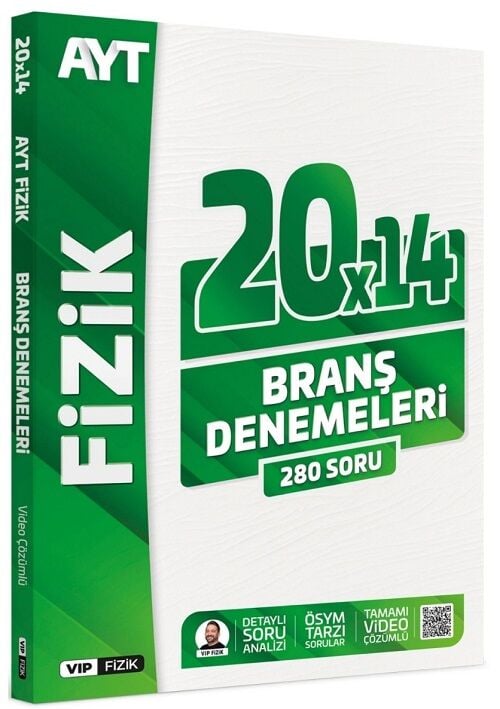 Vip Fizik YKS AYT Fizik 20x14 Deneme Çözümlü - Kemal Coşkun Vip Fizik Yayınları