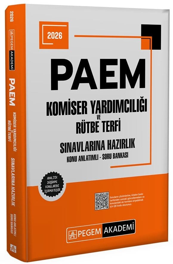 Pegem 2026 PAEM Komiser Yardımcılığı ve Rütbe Terfi Konu Anlatımlı Soru Bankası Pegem Akademi Yayıncılık