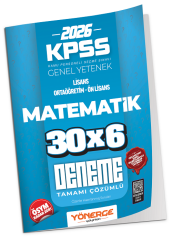 Yönerge 2026 KPSS Matematik İLELEBET 30x6 Deneme Çözümlü Yönerge Yayınları