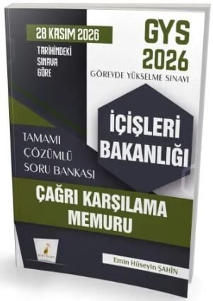 Pelikan 2026 GYS İçişleri Bakanlığı Çağrı Karşılama Memuru Soru Bankası Çözümlü Görevde Yükselme - Emin Hüseyin Şahin Pelikan Yayınevi