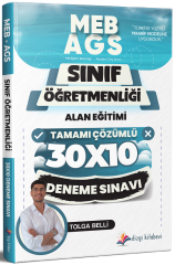 Dizgi Kitap ÖABT MEB-AGS Sınıf Öğretmenliği Alan Eğitimi 30x10 Deneme Çözümlü - Tolga Belli Dizgi Kitap Yayınları