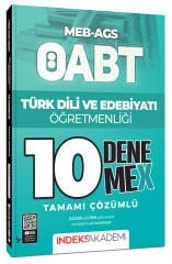 İndeks Akademi 2026 ÖABT MEB-AGS Türk Dili ve Edebiyatı Öğretmenliği 10 DenemeX Çözümlü İndeks Akademi Yayıncılık