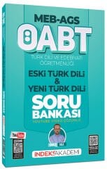 İndeks Akademi 2026 ÖABT MEB-AGS Türk Dili ve Edebiyatı Eski Türk Dili ve Yeni Türk Dili Soru Bankası Youtube Video Çözümlü - Türker Tola İndeks Akademi Yayıncılık