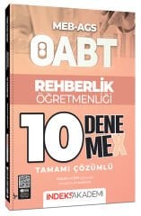 İndeks Akademi 2025 ÖABT MEB-AGS Rehberlik Öğretmenliği 10 DenemeX Çözümlü İndeks Akademi Yayıncılık