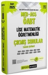 Pegem 2025 ÖABT MEB-AGS Lise Matematik Öğretmenliği Çıkmış Sorular Çözümlü Pegem Akademi Yayınları