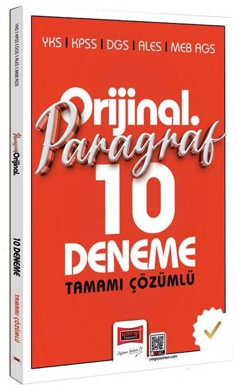 Yargı 2026 KPSS MEB-AGS ALES DGS YKS Paragraf Orijinal 10 Deneme Çözümlü Yargı Yayınları