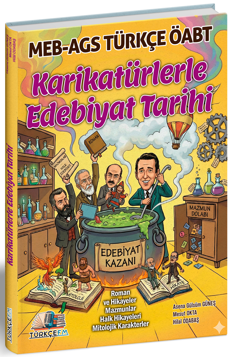 Türkçe FM ÖABT MEB-AGS Türkçe Öğretmenliği Karikatürlerle Edebiyat Tarihi Konu Anlatımı Türkçe FM Yayınları