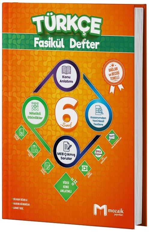 Mozaik 6. Sınıf Türkçe Konu Anlatımlı Fasikül Defter Mozaik Yayınları