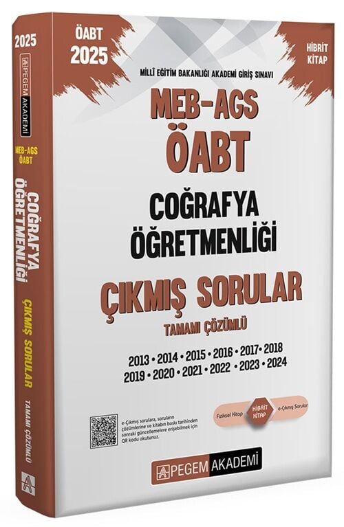 Pegem 2025 ÖABT MEB-AGS Coğrafya Çıkmış Sorular Çözümlü Pegem Akademi Yayınları