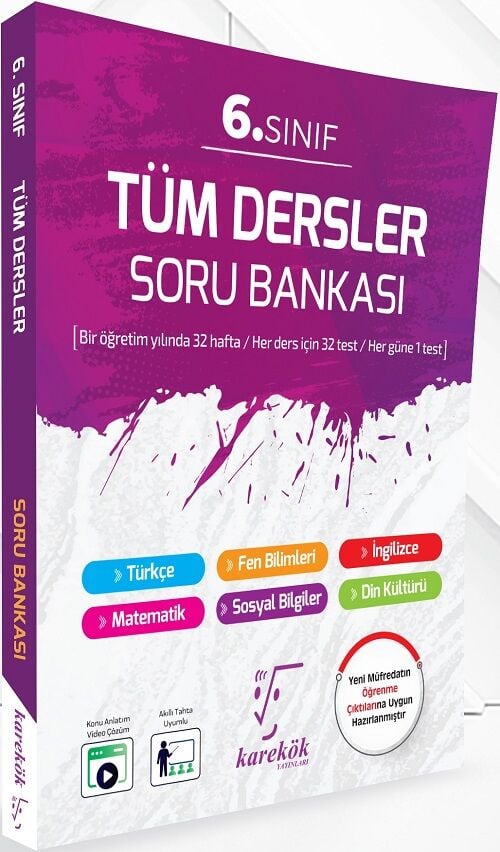 Karekök 6. Sınıf Tüm Dersler Soru Bankası Karekök Yayınları