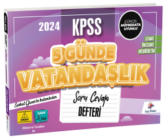 Dizgi Kitap 2024 KPSS 5 Günde Vatandaşlık Soru Cevap Defteri - Serhat Güven Dizgi Kitap Yayınları