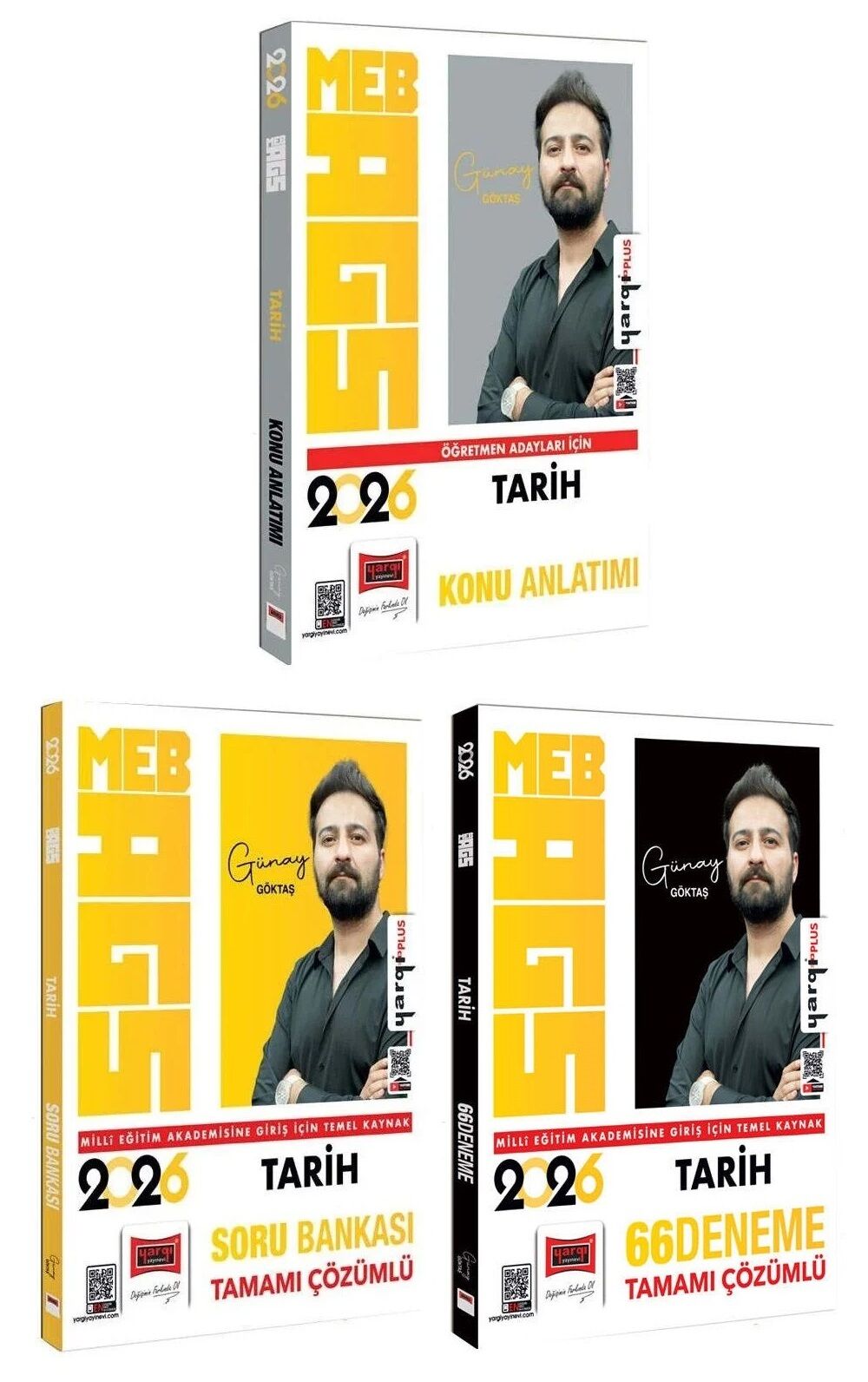 Yargı 2026 MEB-AGS Tarih Konu Anlatımı + Soru Bankası + 66 Deneme 3 lü Set - Günay Göktaş Yargı Yayınları