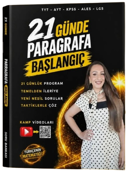 Türkçenin Matematiği YKS TYT AYT KPSS ALES DGS 21 Günde Paragrafa Başlangıç Soru Bankası - Gamze Özdin Türkçenin Matematiği Yayınları