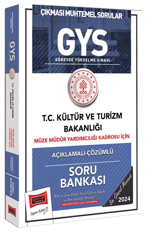 Yargı 2024 GYS Kültür ve Turizm Bakanlığı Müze Müdür Yardımcılığı Soru Bankası Çözümlü Görevde Yükselme Yargı Yayınları