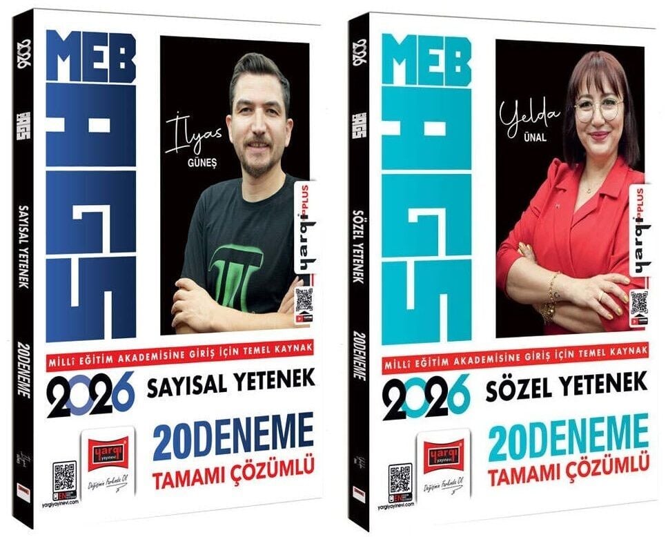 Yargı 2026 MEB-AGS Sayısal + Sözel Yetenek 20+20 Deneme 2 li Set - İlyas Güneş, Yelda Ünal Yargı Yayınları