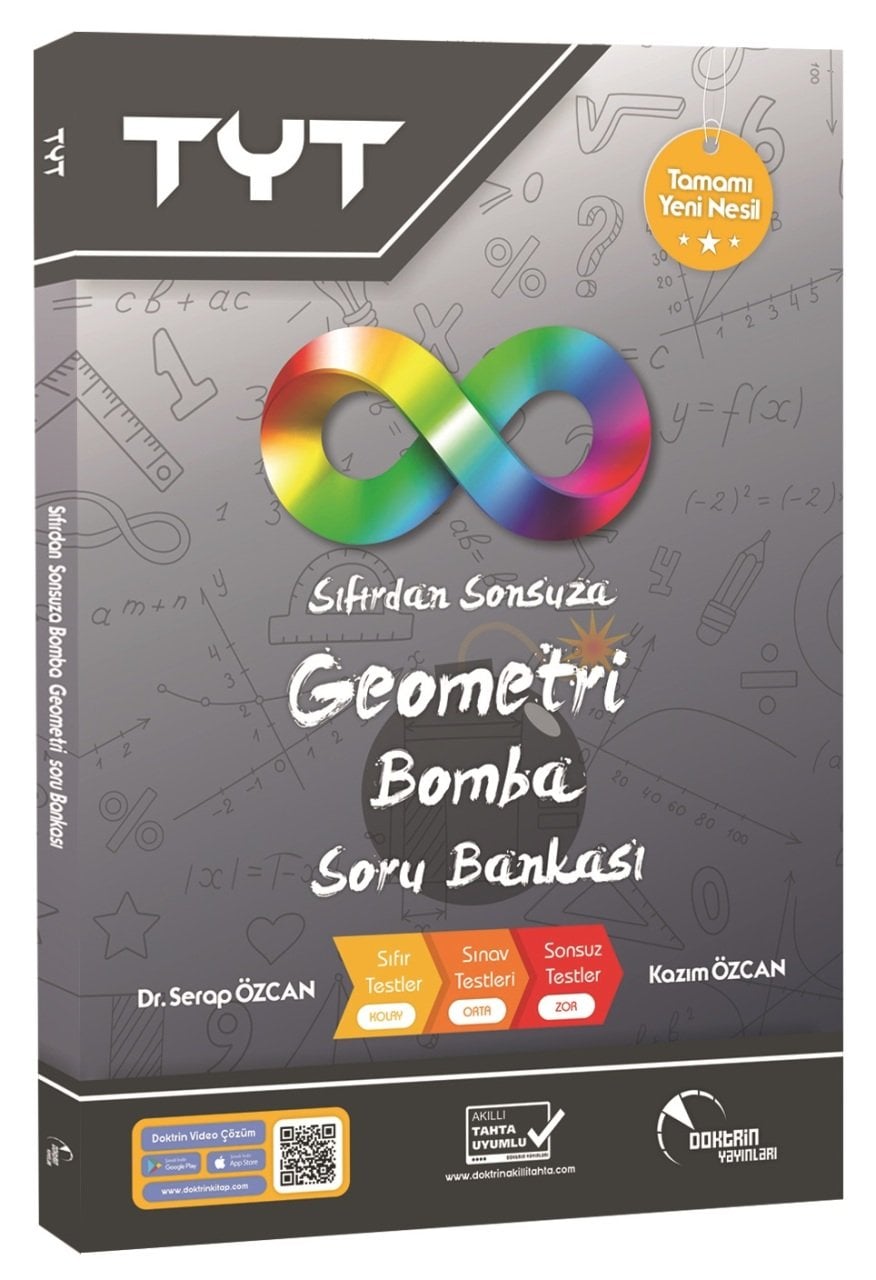 Doktrin YKS TYT Sıfırdan Sonsuza Geometri Bomba Soru Bankası - Kazım Özcan Doktrin Yayınları