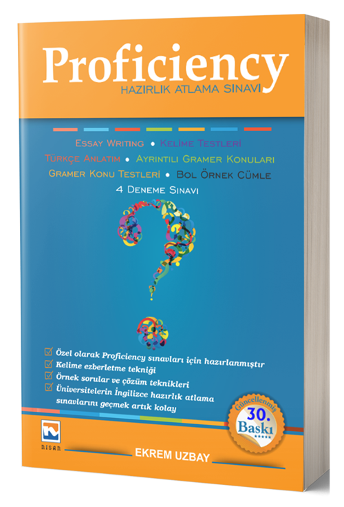Nisan Kitabevi Proficiency Hazırlık Atlama Sınavı - Ekrem Uzbay Nisan Kitabevi Yayınları