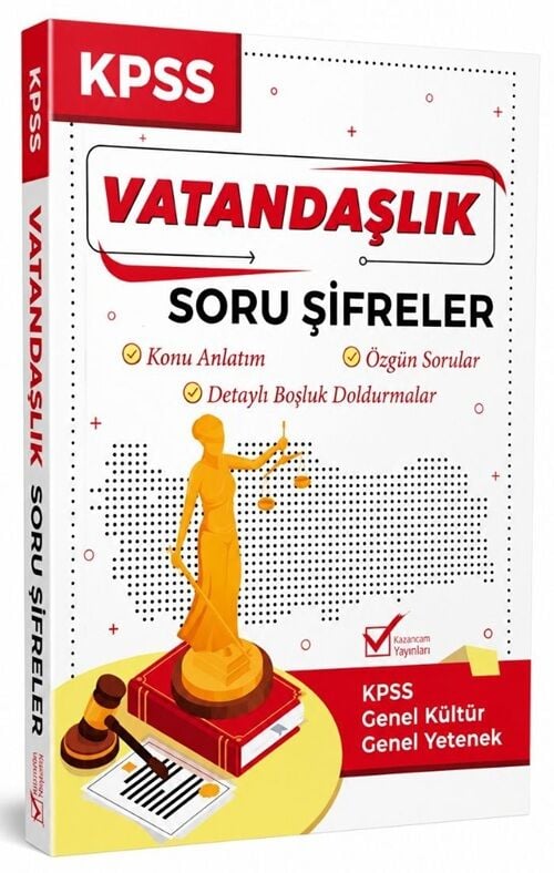 Kazancam 2026 KPSS Vatandaşlık Soru Şifreler Kitabı Kazancam Yayınları
