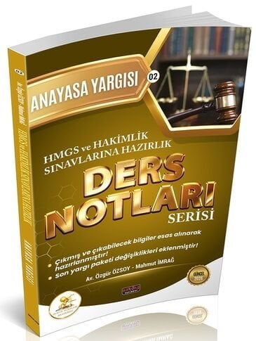 Savaş 2026 HUKAL HMGS Hakimlik Anayasa Yargısı Ders Notları Savaş Yayınları