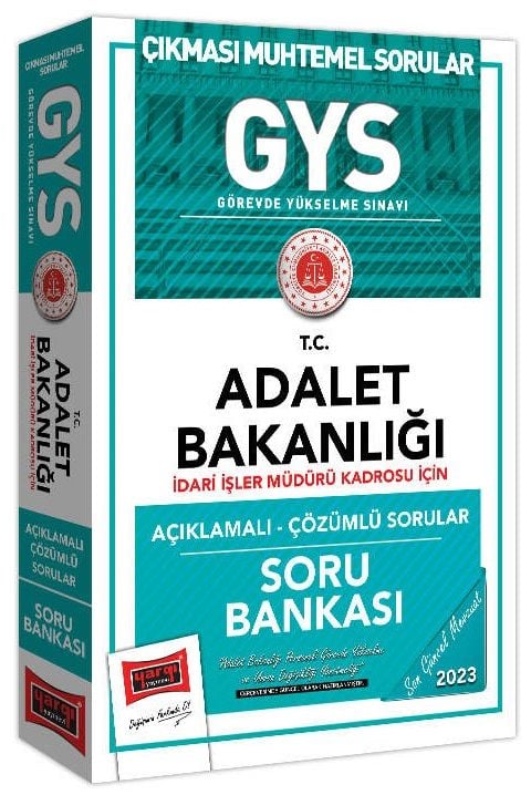 Yargı 2023 GYS Adalet Bakanlığı İdari İşler Müdürü Kadrosu Soru Bankası Çözümlü Görevde Yükselme Yargı Yayınları