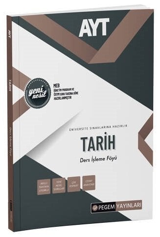 Pegem YKS AYT Tarih Ders İşleme Föyü Pegem Akademi Yayınları