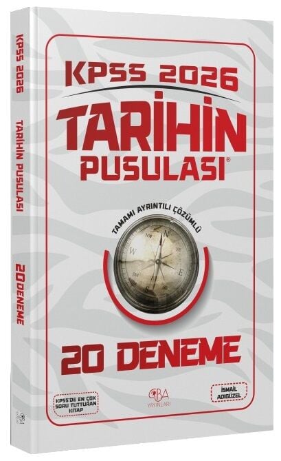 CBA Yayınları 2026 KPSS Tarihin Pusulası 20 Deneme Çözümlü - İsmail Adıgüzel CBA Yayınları