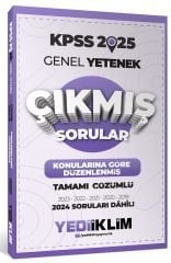 Yediiklim 2025 KPSS Genel Yetenek Çıkmış Sorular Konularına Göre Çözümlü Yediiklim Yayınları
