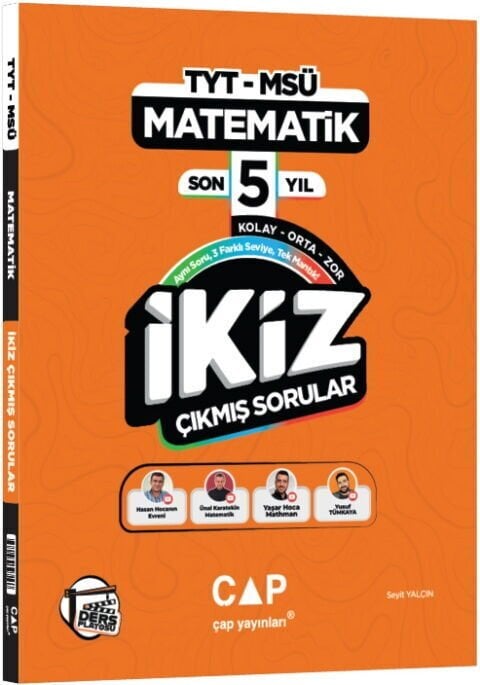 Çap Yayınları TYT MSÜ Matematik İkiz Çıkmış Sorular Son 5 Yıl Çap Yayınları