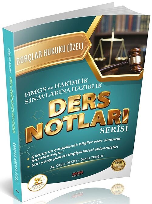Savaş 2026 HUKAL HMGS Hakimlik Borçlar Hukuku Özel Hükümler Ders Notları 2. Baskı Savaş Yayınları