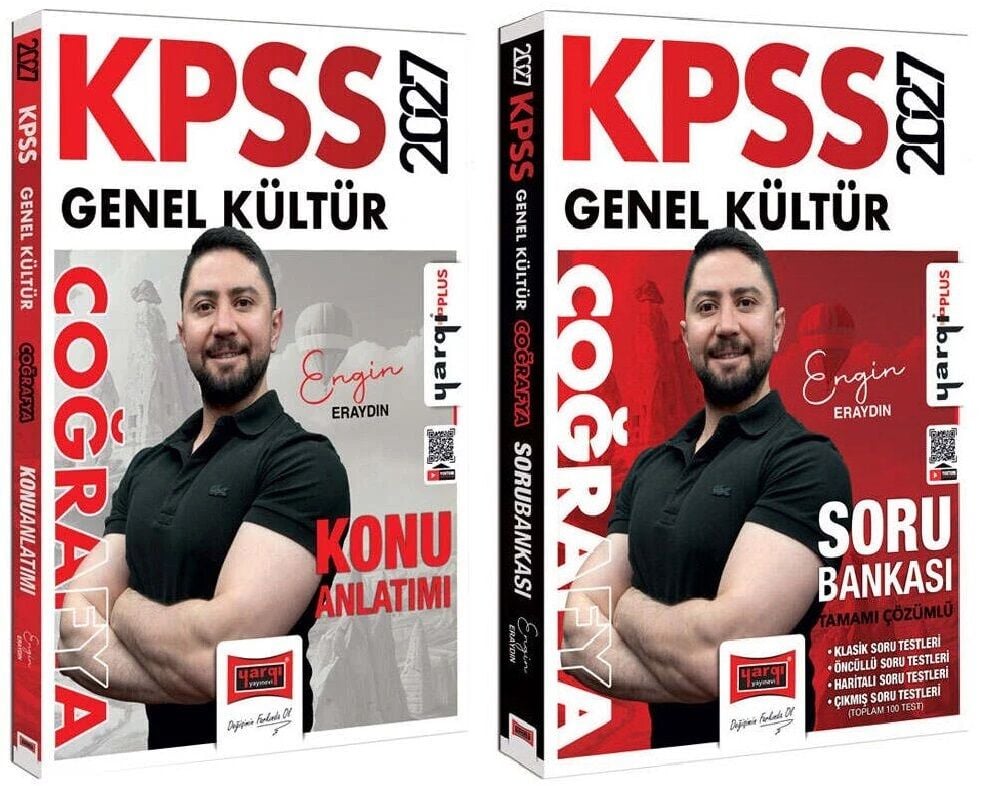 Yargı 2027 KPSS Coğrafya Konu Anlatımı + Soru Bankası 2  li Set - Engin Eraydın Yargı Yayınları
