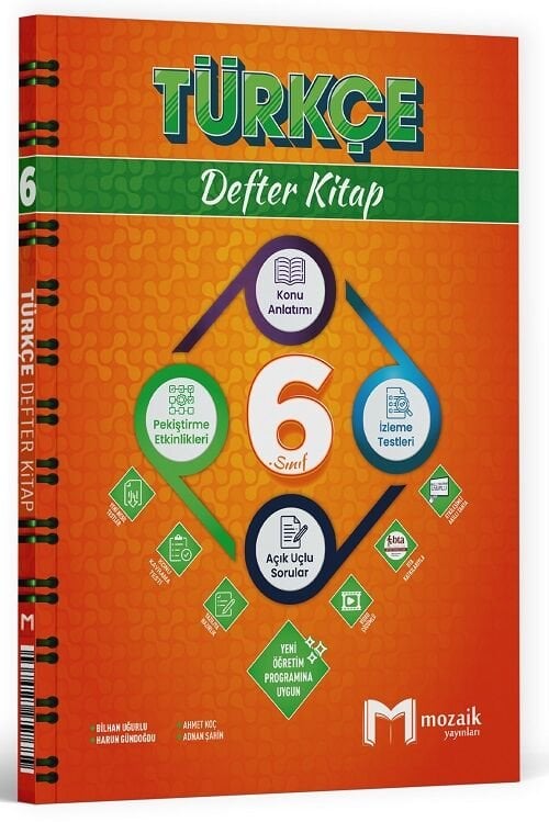 Mozaik 6. Sınıf Türkçe Konu Anlatımlı Defter Kitap Mozaik Yayınları