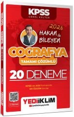 Yediiklim 2026 KPSS Coğrafya 20 Deneme Çözümlü - Hakan Bileyen Yediiklim Yayınları