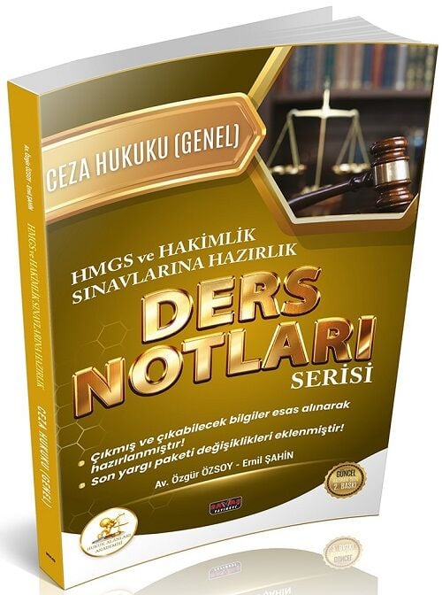 Savaş 2026 HUKAL HMGS Hakimlik Ceza Hukuku Genel Hükümler Ders Notları 2. Baskı Savaş Yayınları