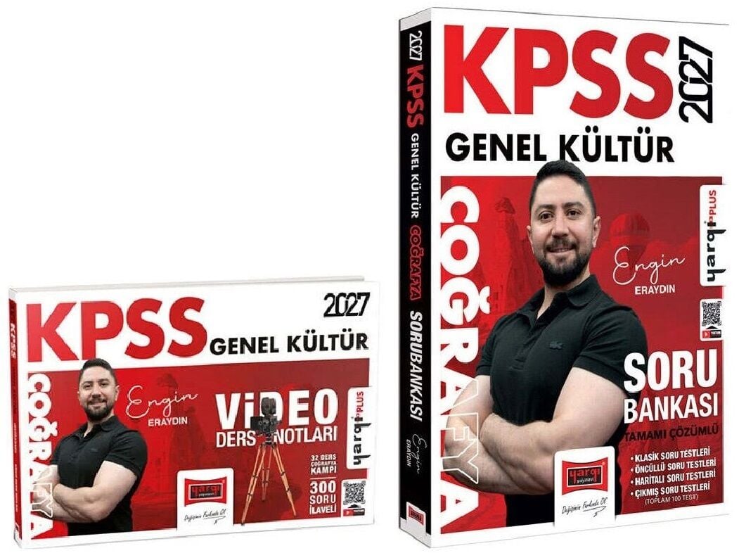 Yargı 2027 KPSS Coğrafya Video Ders Notları + Soru Bankası 2 li Set - Engin Eraydın Yargı Yayınları