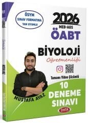 Data 2026 ÖABT MEB-AGS Biyoloji Öğretmenliği 10 Deneme Çözümlü - Mustafa Ayaz Data Yayınları