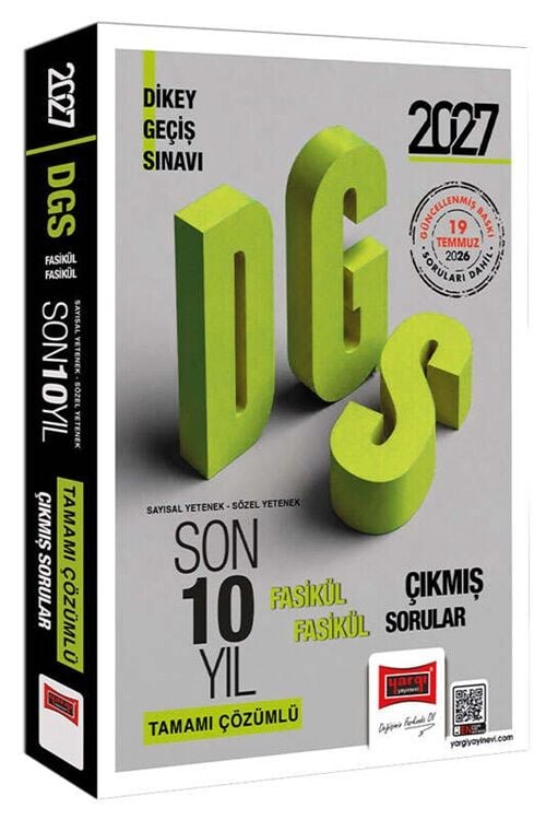 Yargı 2027 DGS Çıkmış Sorular Son 10 Yıl Fasikül Çözümlü Yargı Yayınları