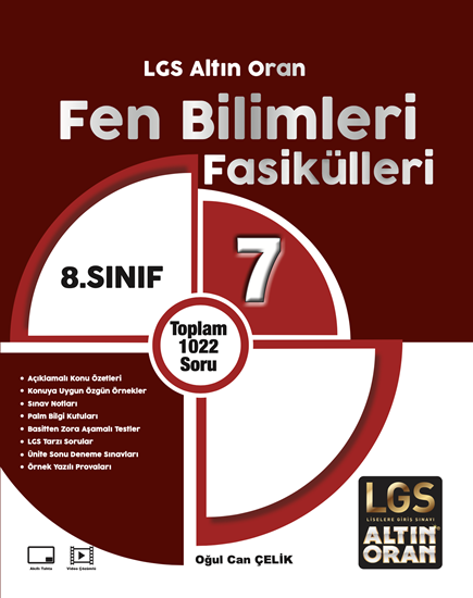 Altın Oran 8. Sınıf LGS Fen Bilimleri Fasikülleri Altın Oran Yayınları