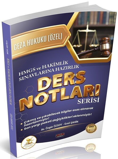 Savaş 2026 HUKAL HMGS Hakimlik Ceza Hukuku Özel Hükümler Ders Notları 2. Baskı Savaş Yayınları
