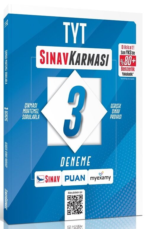 Sınav YKS TYT Tüm Dersler 3 Deneme Çözümlü Sınav Yayınları