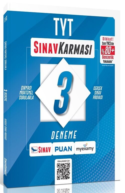 Sınav YKS TYT Tüm Dersler 3 Deneme Çözümlü Sınav Yayınları