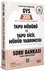 Data 2025 GYS Tapu Kadastro Tapu Müdürü ve Sicil Müdür Yardımcısı Soru Bankası Görevde Yükselme Data Yayınları
