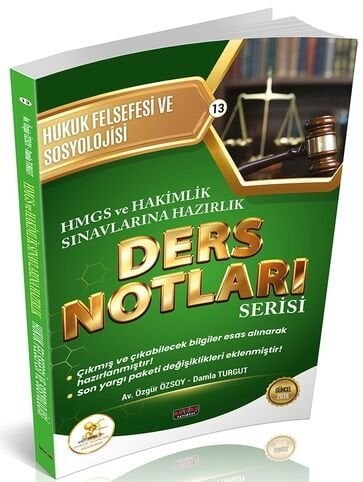 Savaş 2026 HUKAL HMGS Hakimlik Hukuk Felsefesi ve Sosyolojisi Ders Notları Savaş Yayınları